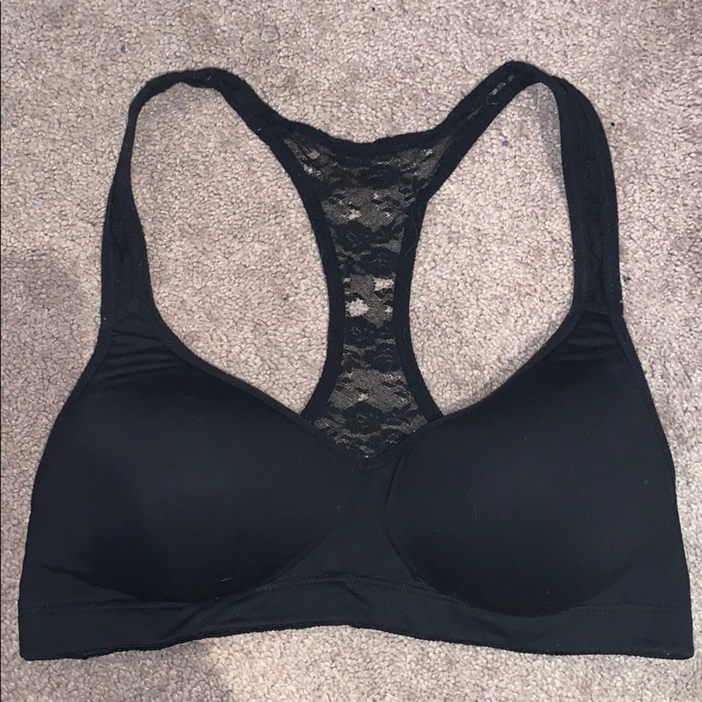 Cupped mesh lace sports bra